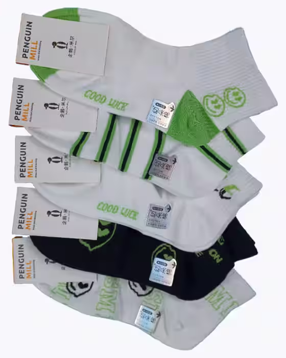 جوراب مچی زنانه طرح استیکر  لبخند Peguin Mill